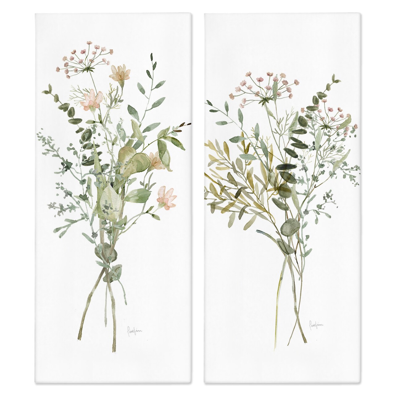 Stupell Industries Watercolor Style Wildflower Bundles 2pc Canvas Set By Livi Finn
